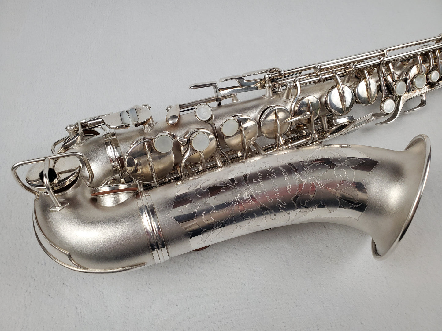 Conn F Mezzo Soprano Saxophone 219xxx - Silver Plated w Gold Wash Bell