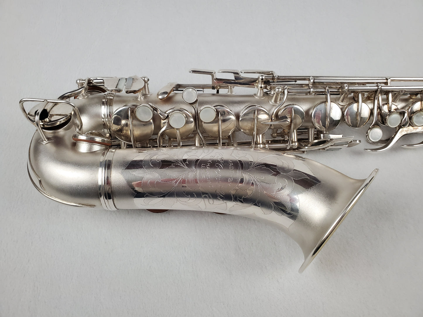 Conn F Mezzo Soprano Saxophone 219xxx - Silver Plated w Gold Wash Bell