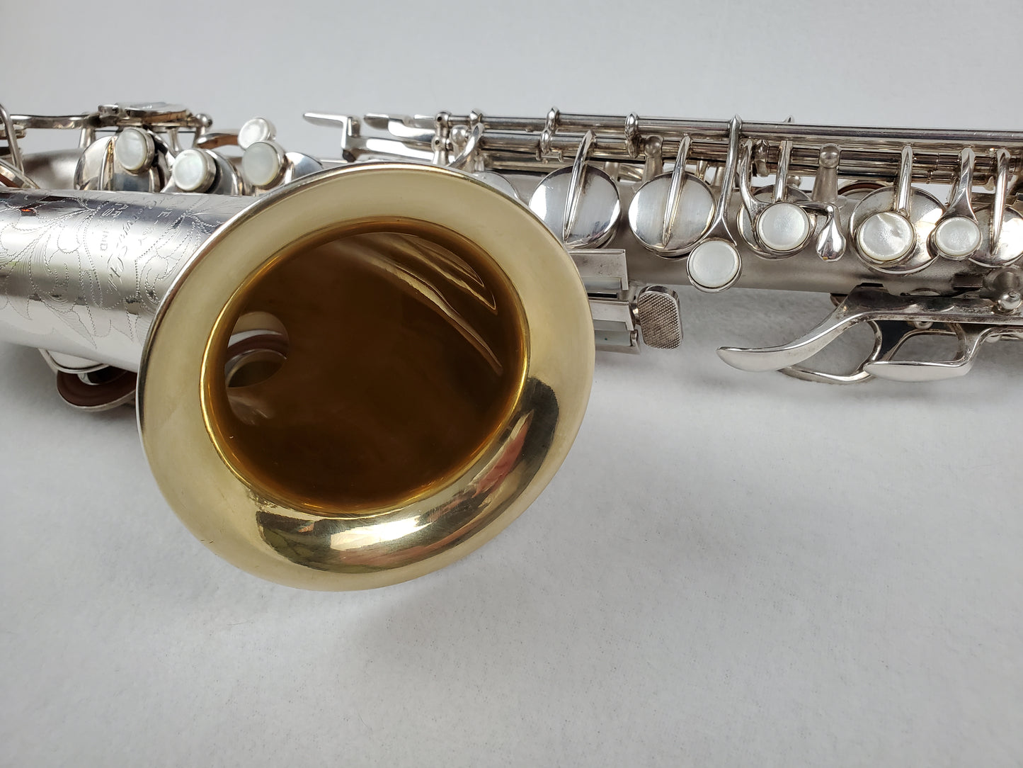 Conn F Mezzo Soprano Saxophone 219xxx - Silver Plated w Gold Wash Bell