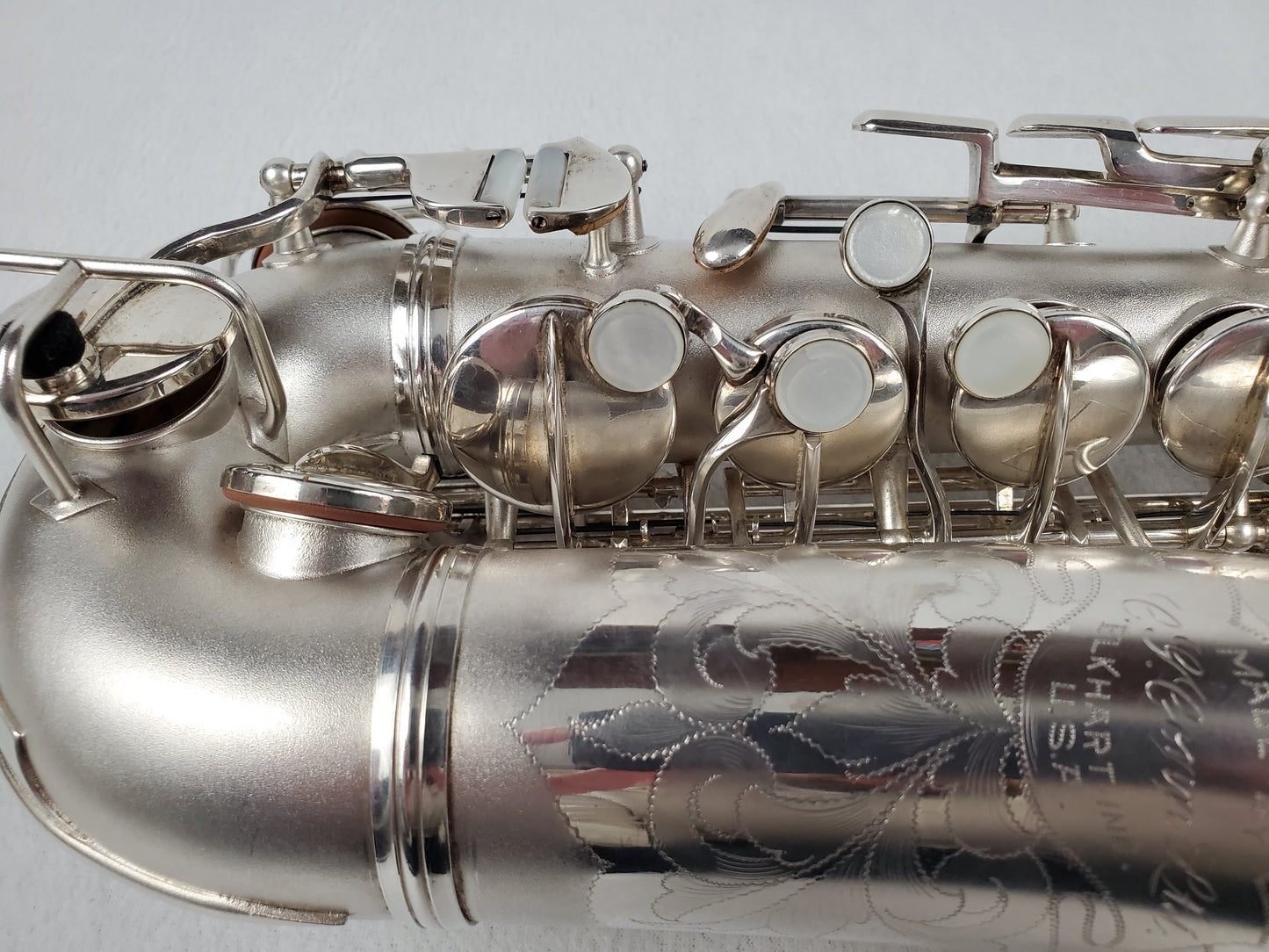 Conn F Mezzo Soprano Saxophone 219xxx - Silver Plated w Gold Wash Bell