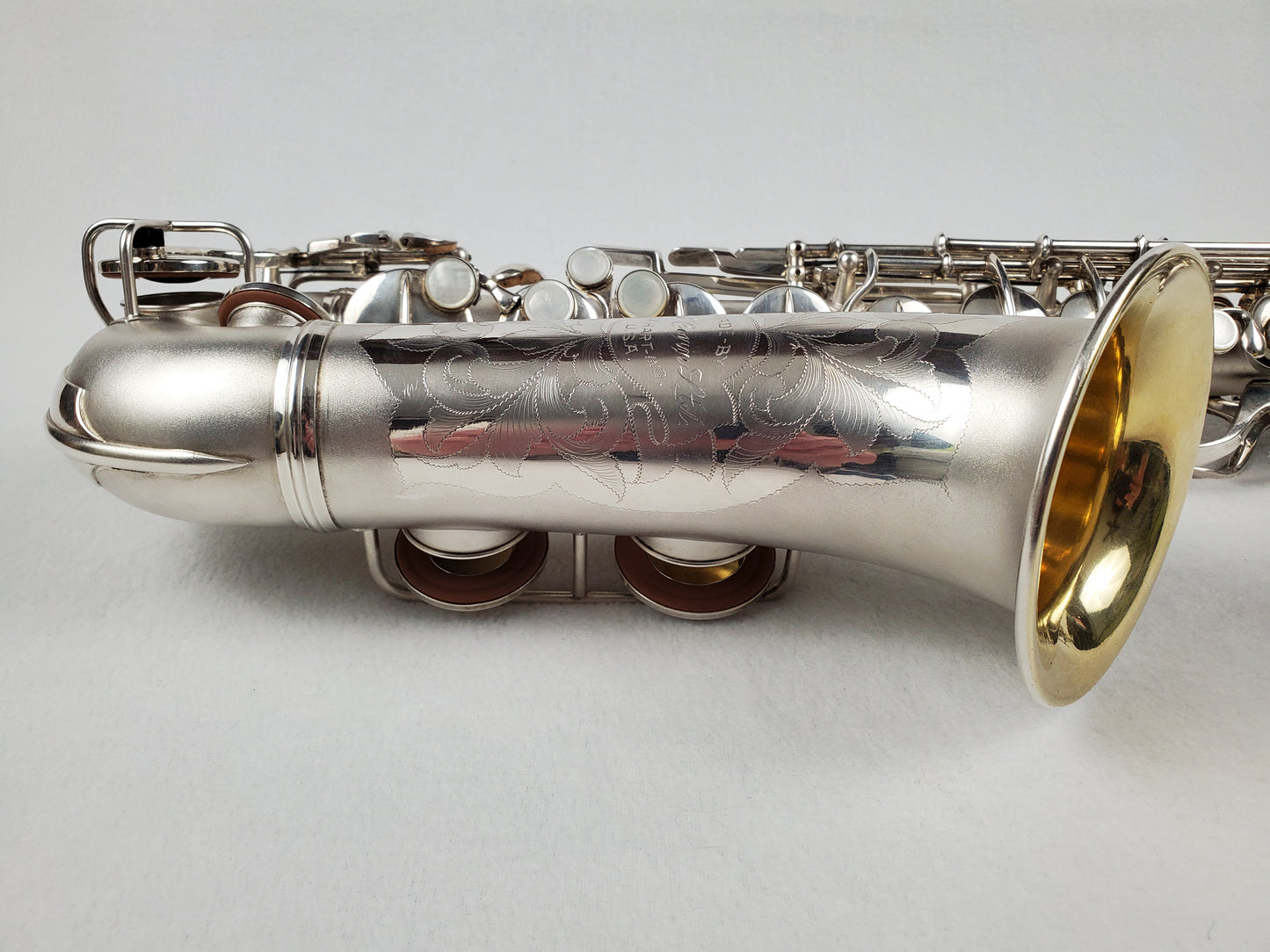 Conn F Mezzo Soprano Saxophone 219xxx - Silver Plated w Gold Wash Bell