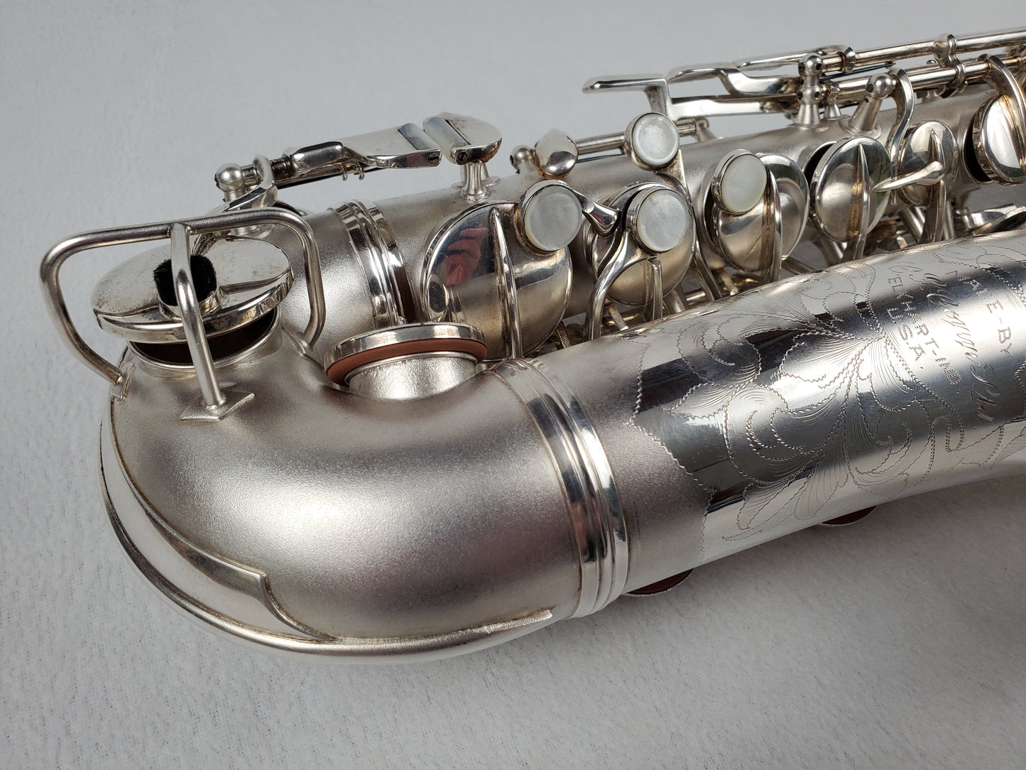 Conn F Mezzo Soprano Saxophone 219xxx - Silver Plated w Gold Wash Bell