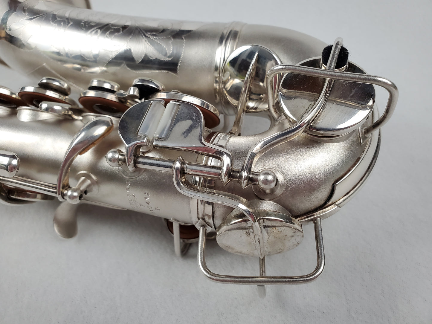 Conn F Mezzo Soprano Saxophone 219xxx - Silver Plated w Gold Wash Bell