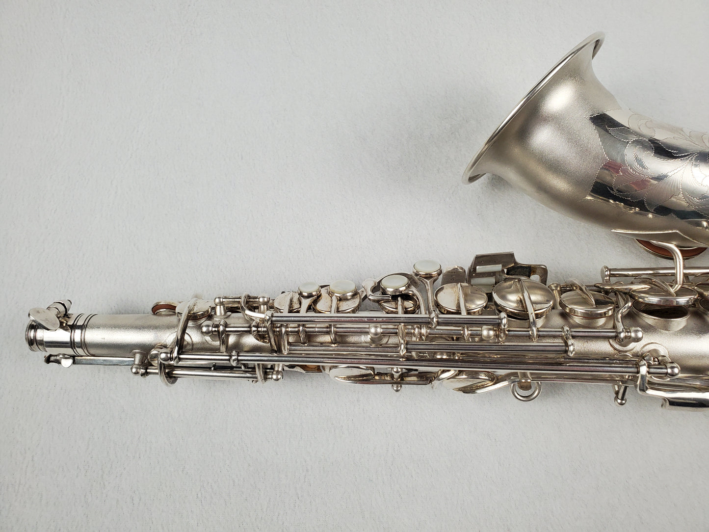 Conn F Mezzo Soprano Saxophone 219xxx - Silver Plated w Gold Wash Bell