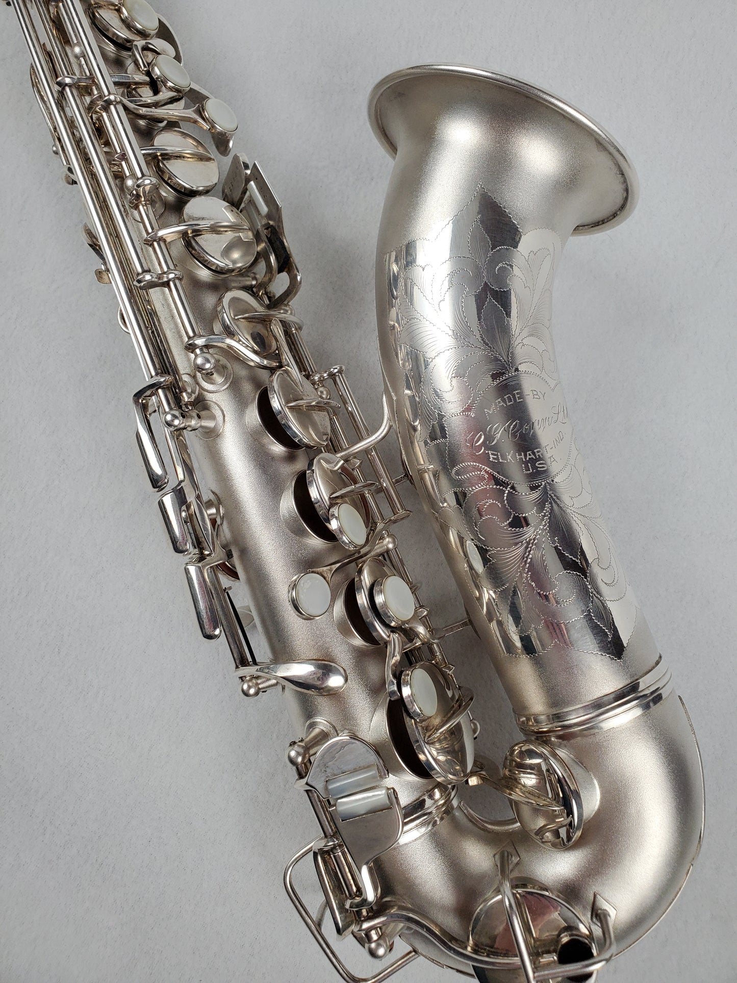 Conn F Mezzo Soprano Saxophone 219xxx - Silver Plated w Gold Wash Bell