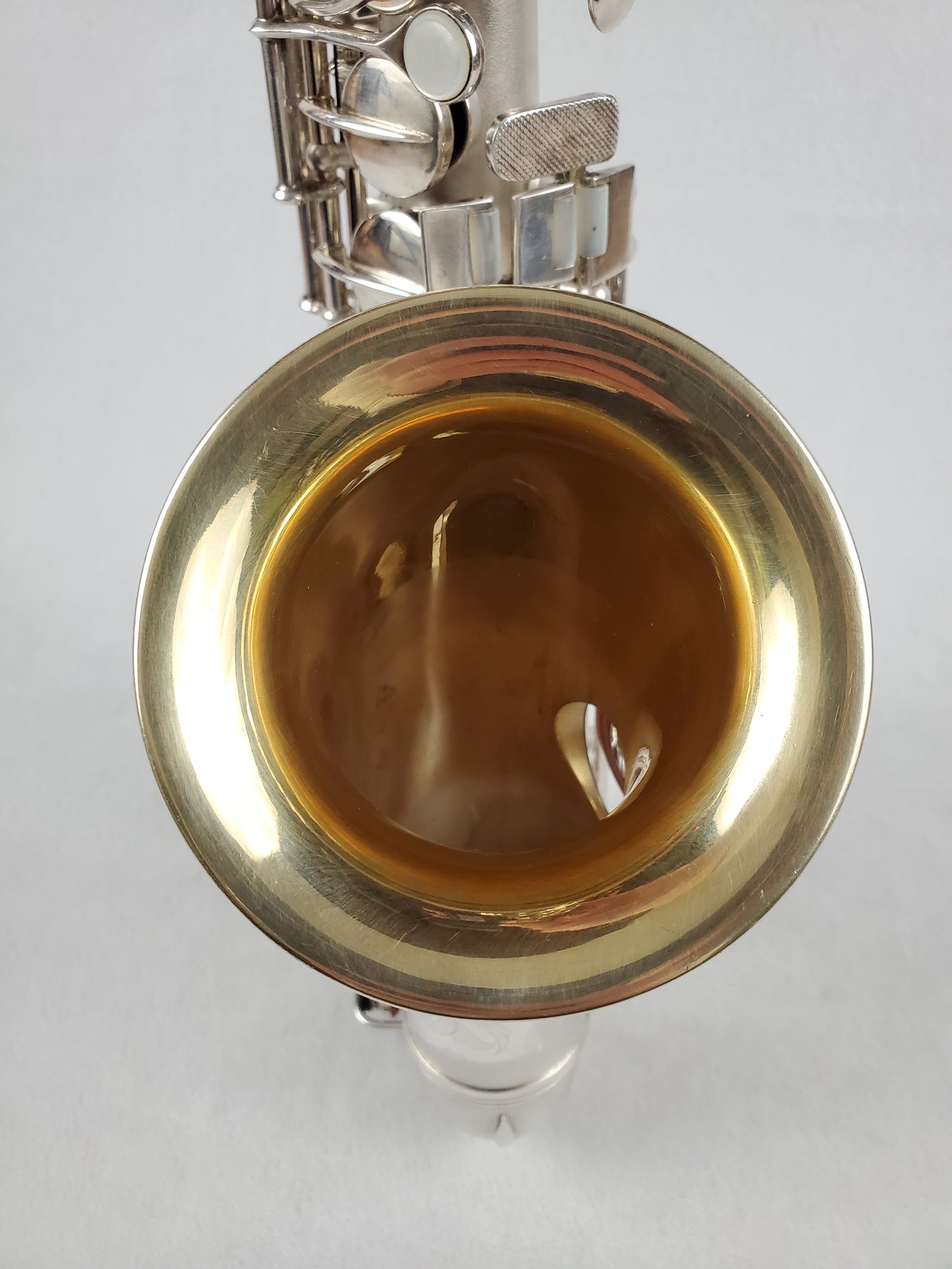 Conn F Mezzo Soprano Saxophone 219xxx - Silver Plated w Gold Wash Bell
