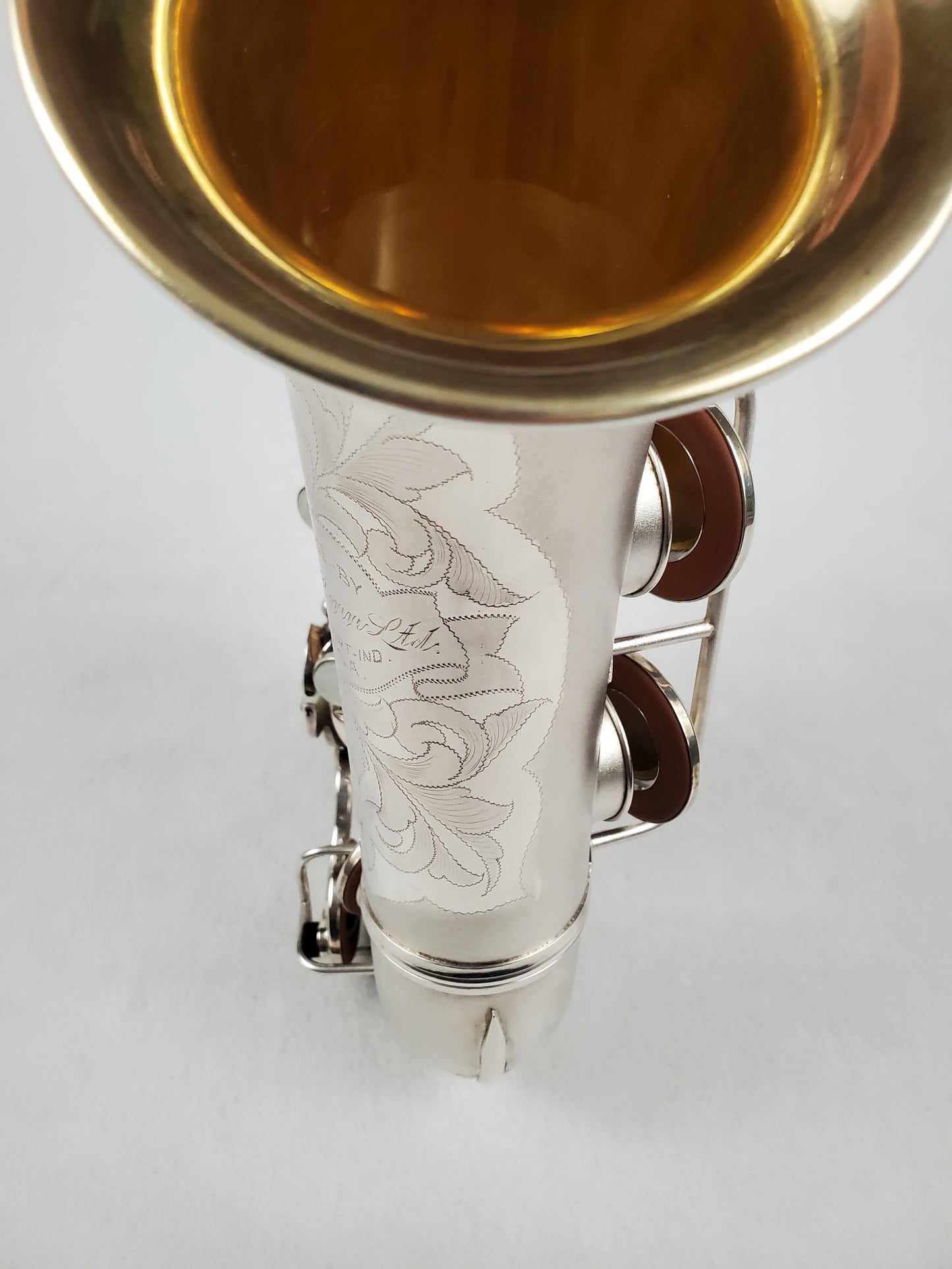 Conn F Mezzo Soprano Saxophone 219xxx - Silver Plated w Gold Wash Bell