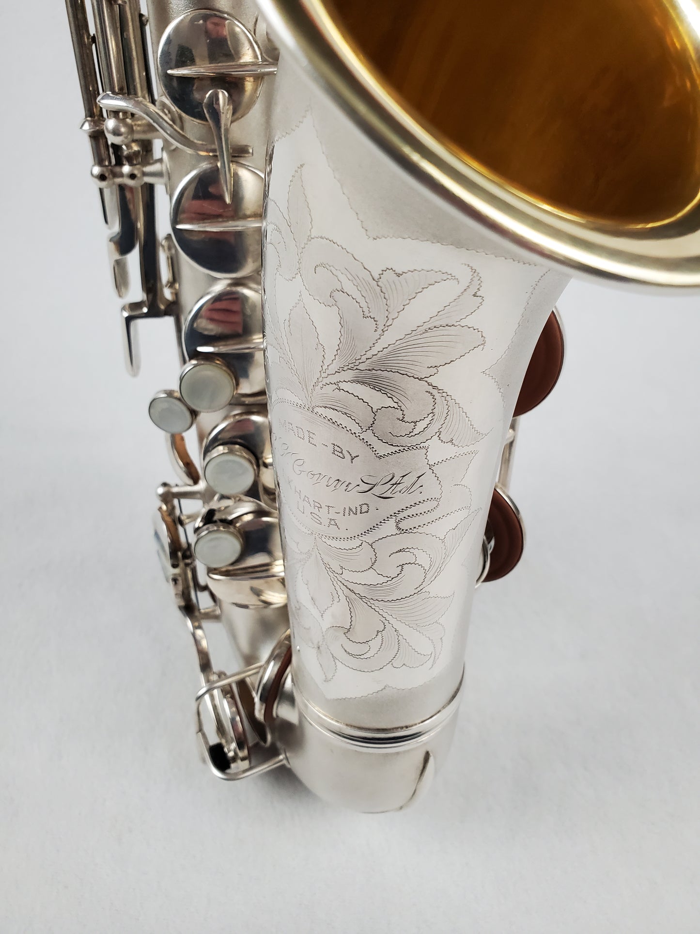 Conn F Mezzo Soprano Saxophone 219xxx - Silver Plated w Gold Wash Bell