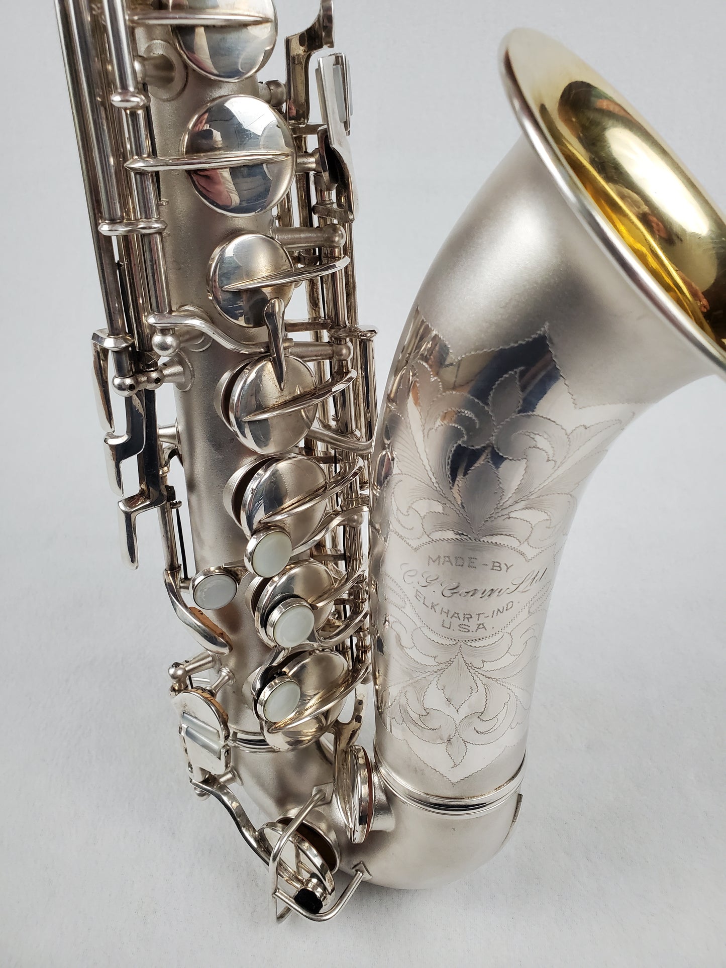 Conn F Mezzo Soprano Saxophone 219xxx - Silver Plated w Gold Wash Bell