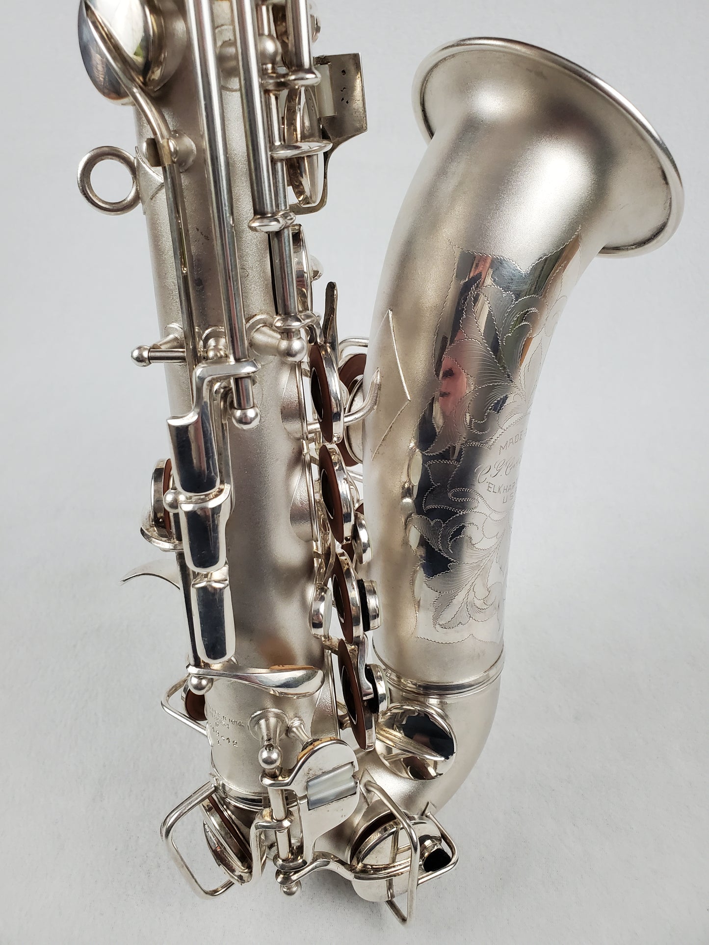 Conn F Mezzo Soprano Saxophone 219xxx - Silver Plated w Gold Wash Bell