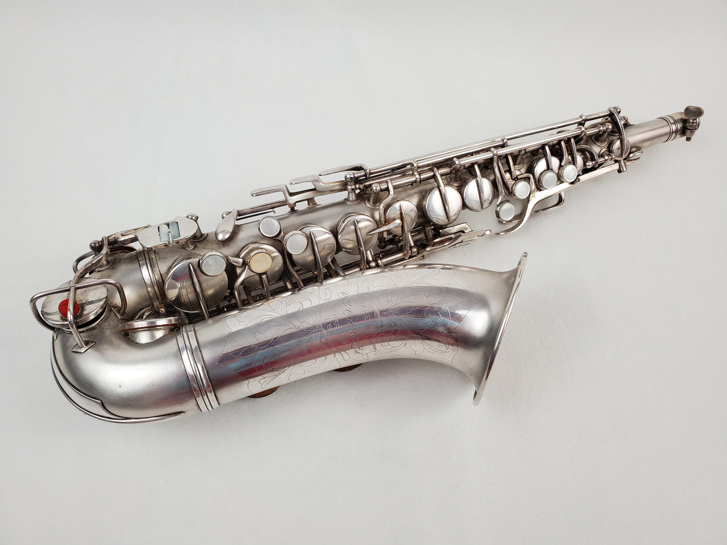 Conn F Mezzo Soprano Saxophone 213xxx - Silver Plated w Gold Wash Bell