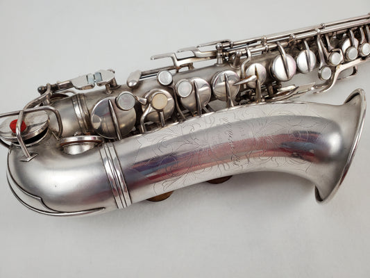 Conn F Mezzo Soprano Saxophone 213xxx - Silver Plated w Gold Wash Bell