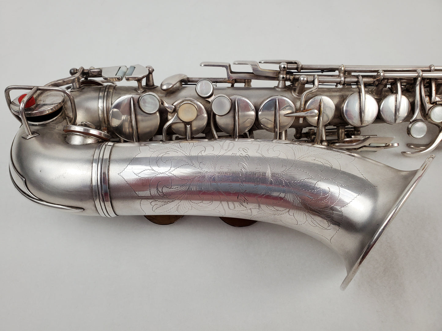Conn F Mezzo Soprano Saxophone 213xxx - Silver Plated w Gold Wash Bell