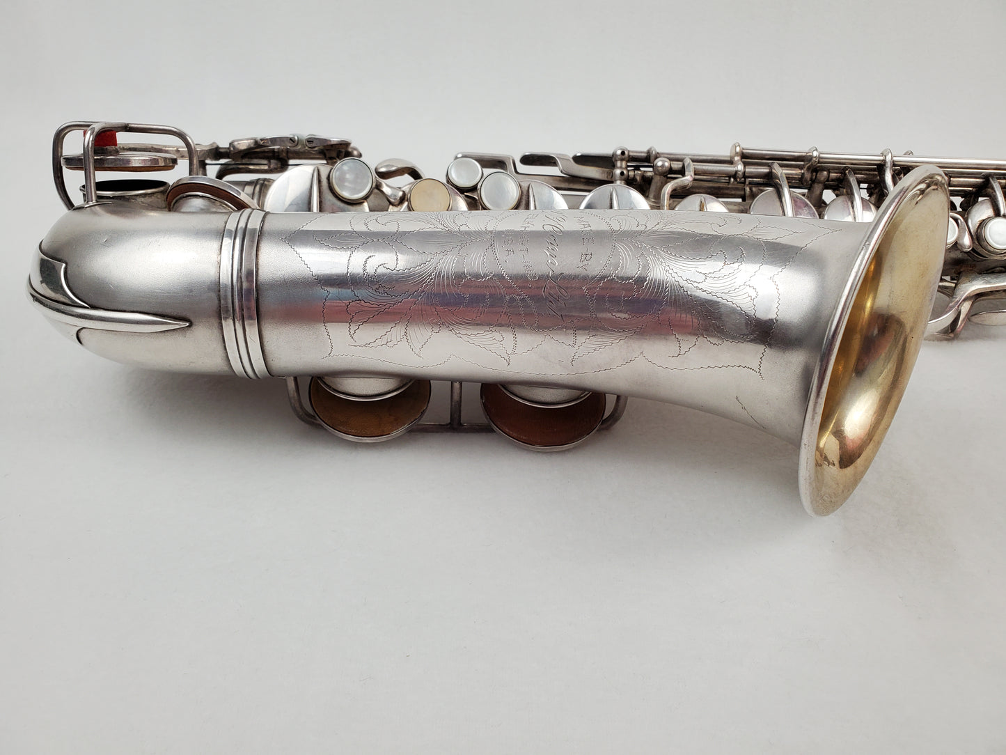 Conn F Mezzo Soprano Saxophone 213xxx - Silver Plated w Gold Wash Bell