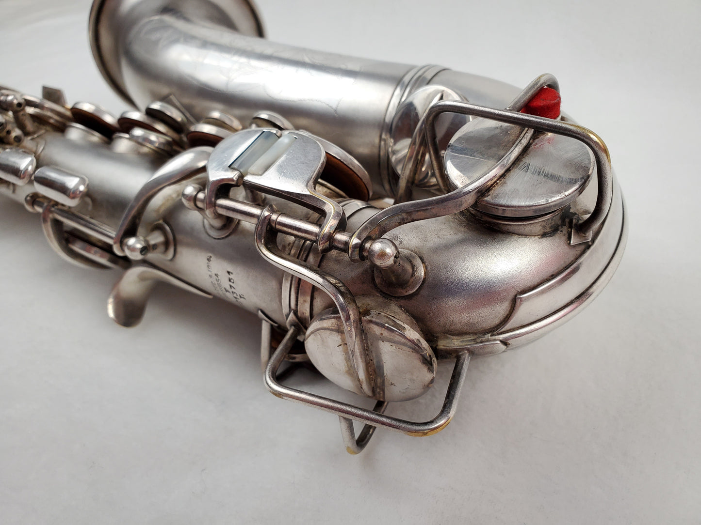 Conn F Mezzo Soprano Saxophone 213xxx - Silver Plated w Gold Wash Bell