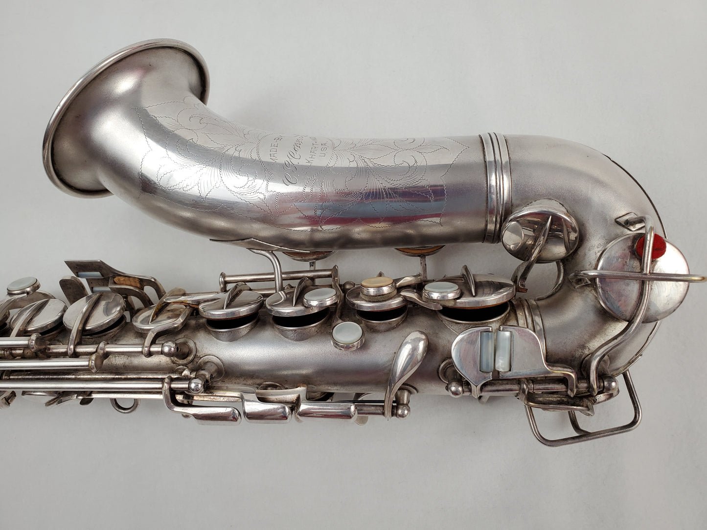 Conn F Mezzo Soprano Saxophone 213xxx - Silver Plated w Gold Wash Bell