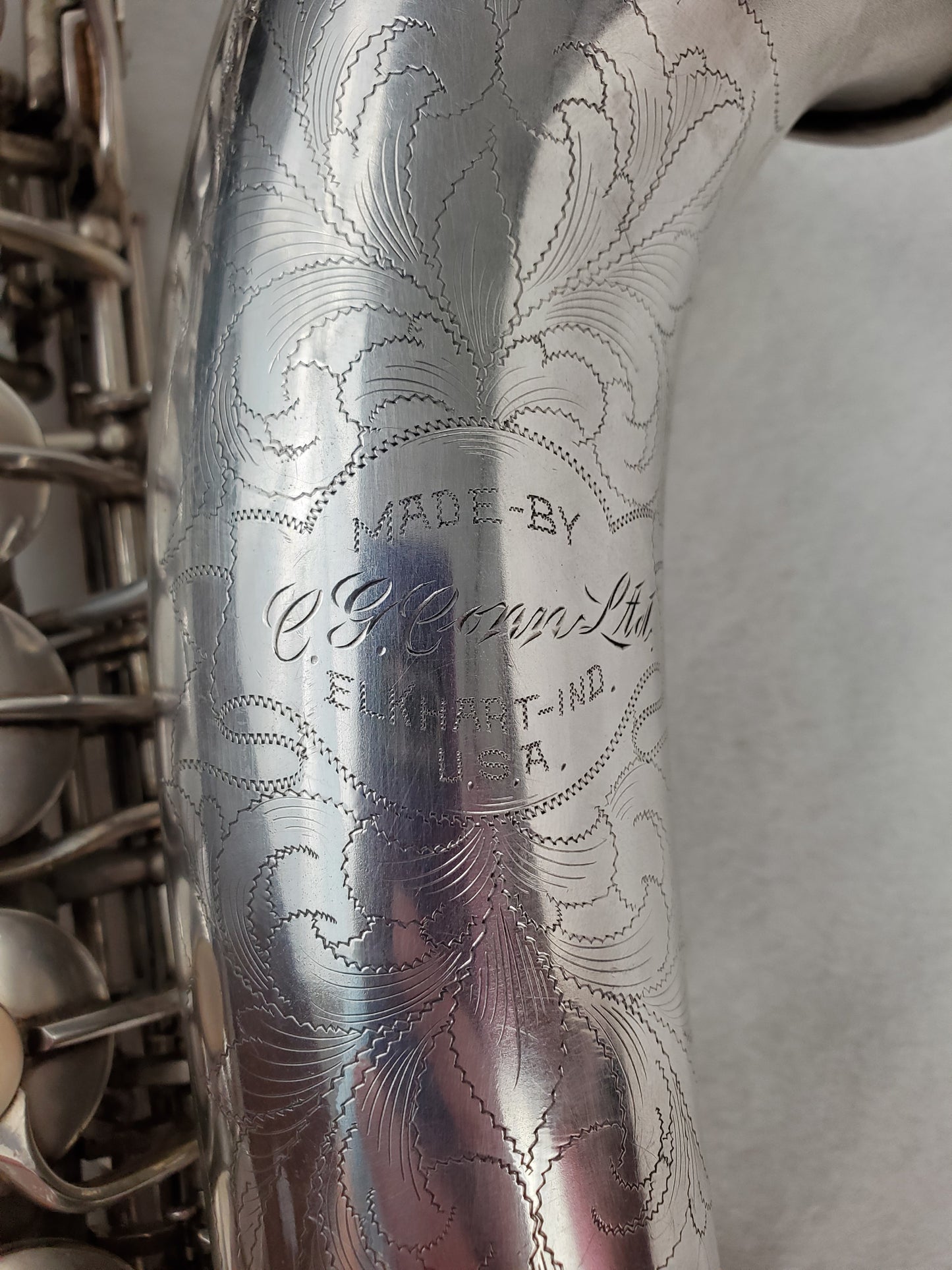 Conn F Mezzo Soprano Saxophone 213xxx - Silver Plated w Gold Wash Bell