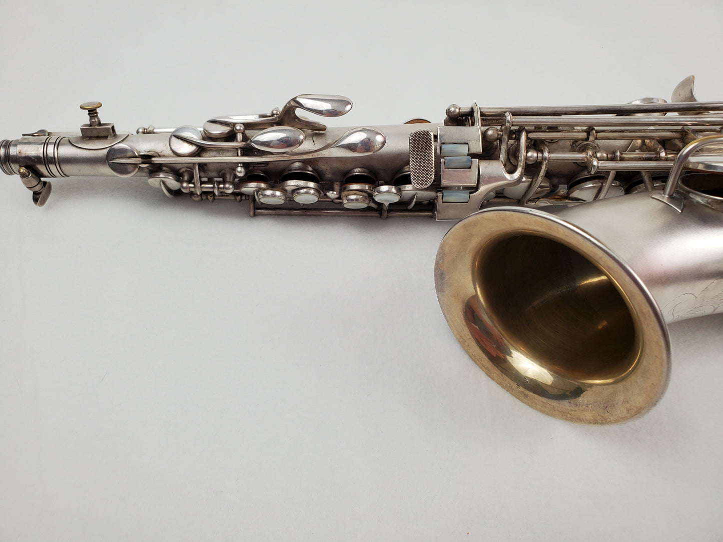 Conn F Mezzo Soprano Saxophone 213xxx - Silver Plated w Gold Wash Bell