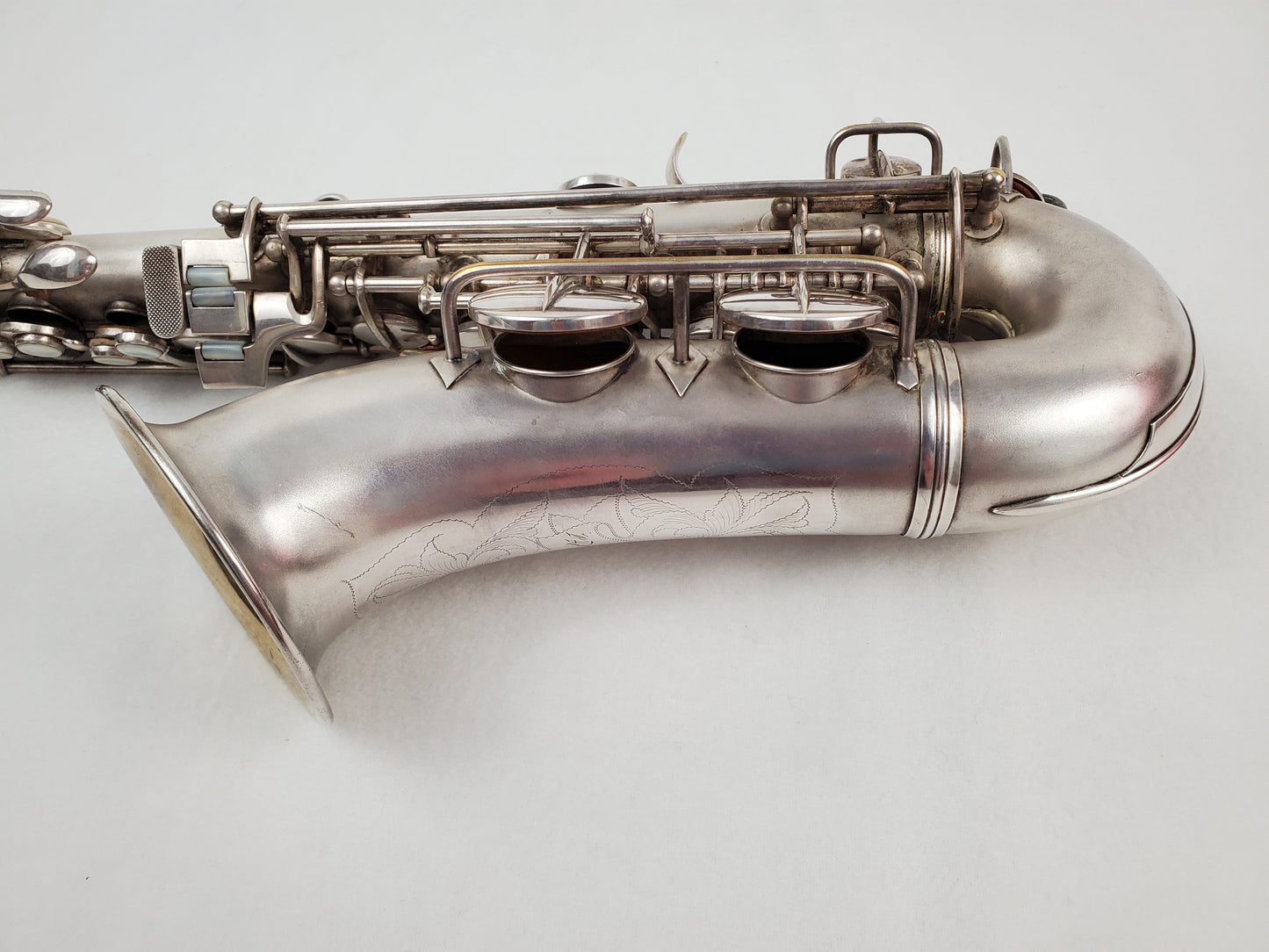 Conn F Mezzo Soprano Saxophone 213xxx - Silver Plated w Gold Wash Bell