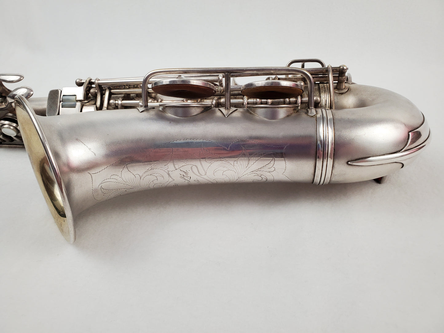 Conn F Mezzo Soprano Saxophone 213xxx - Silver Plated w Gold Wash Bell