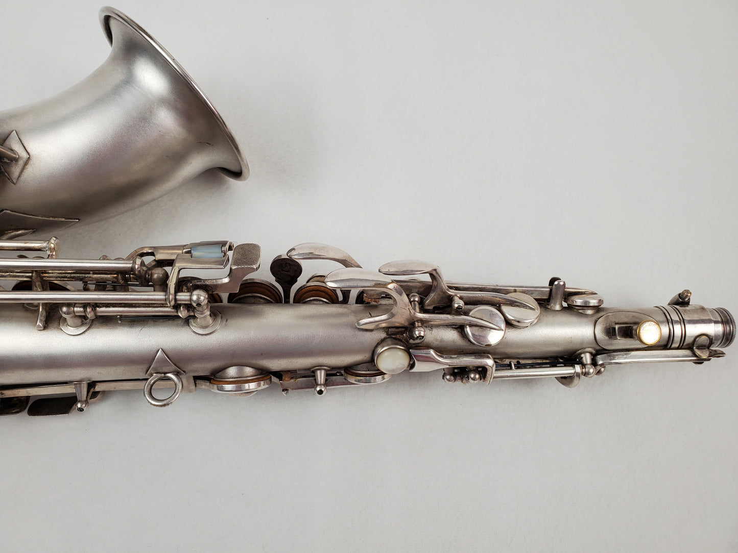 Conn F Mezzo Soprano Saxophone 213xxx - Silver Plated w Gold Wash Bell