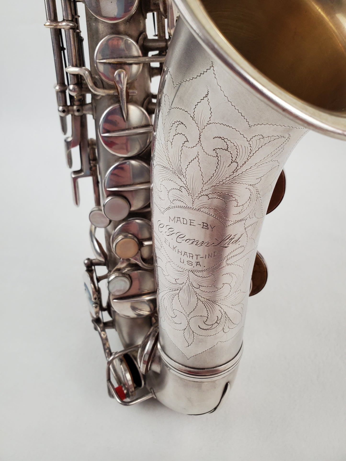 Conn F Mezzo Soprano Saxophone 213xxx - Silver Plated w Gold Wash Bell