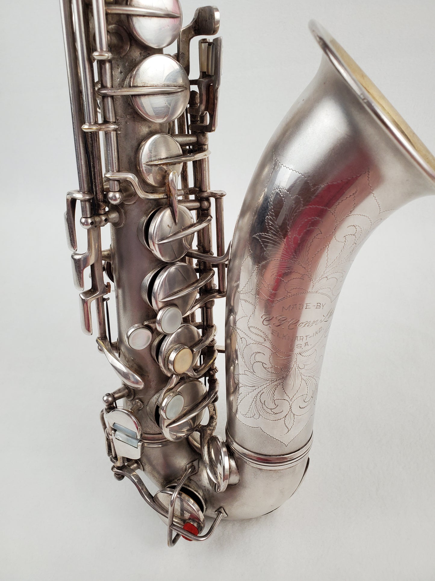 Conn F Mezzo Soprano Saxophone 213xxx - Silver Plated w Gold Wash Bell