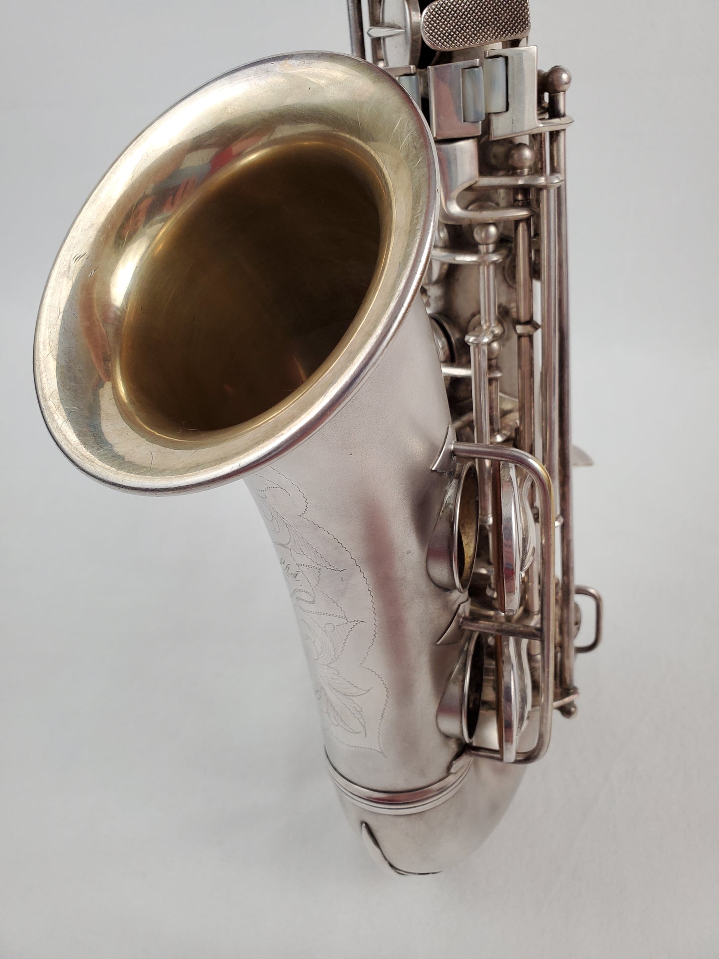 Conn F Mezzo Soprano Saxophone 213xxx - Silver Plated w Gold Wash Bell