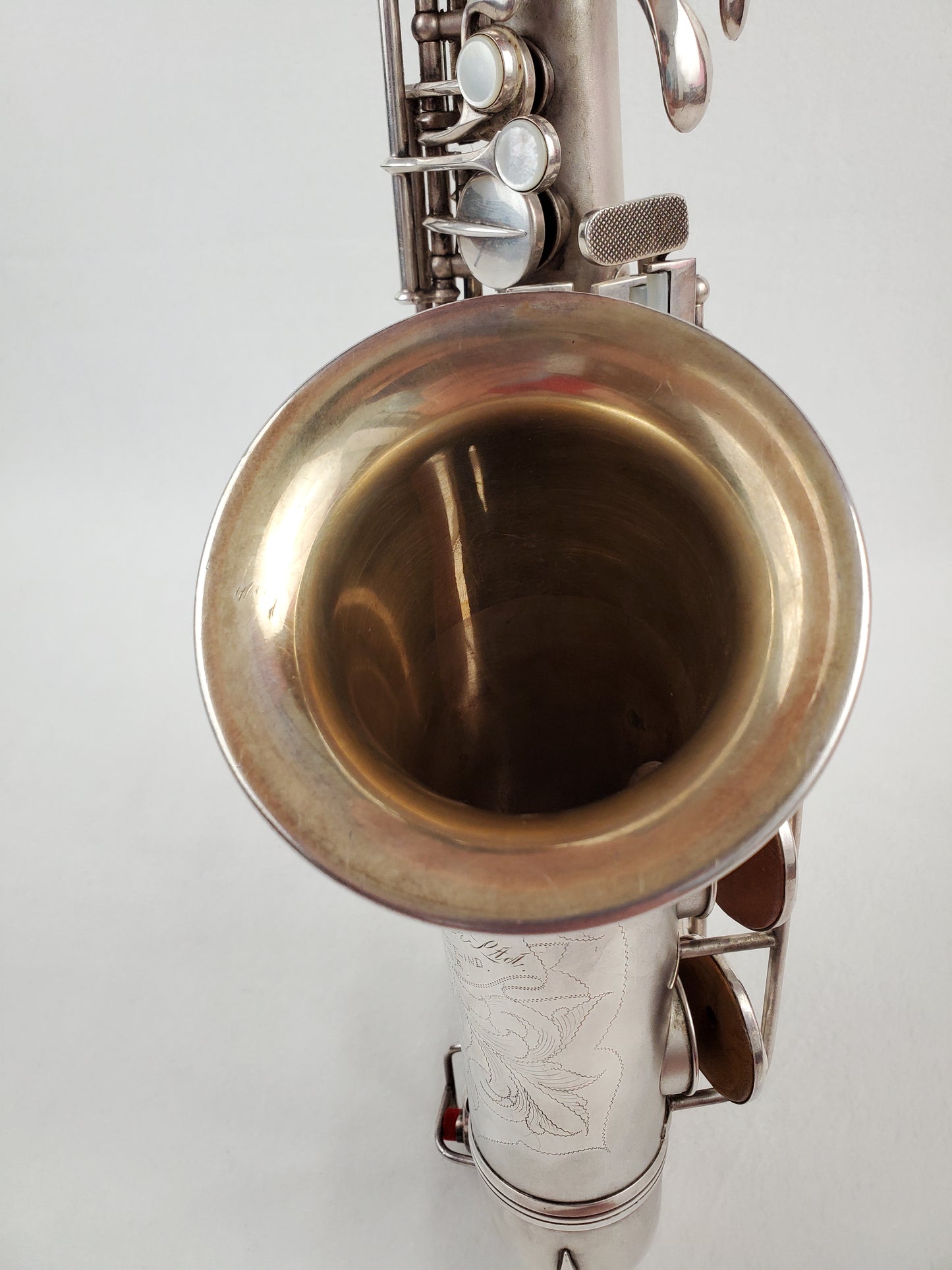 Conn F Mezzo Soprano Saxophone 213xxx - Silver Plated w Gold Wash Bell