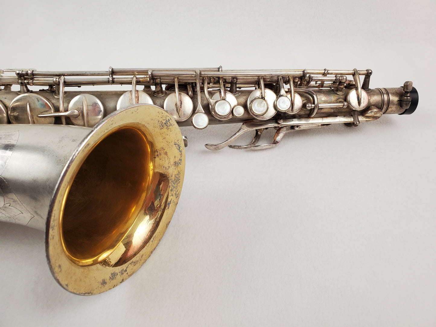 Conn C Melody Saxophone 224xxx - Silver Plated w Gold Wash Bell