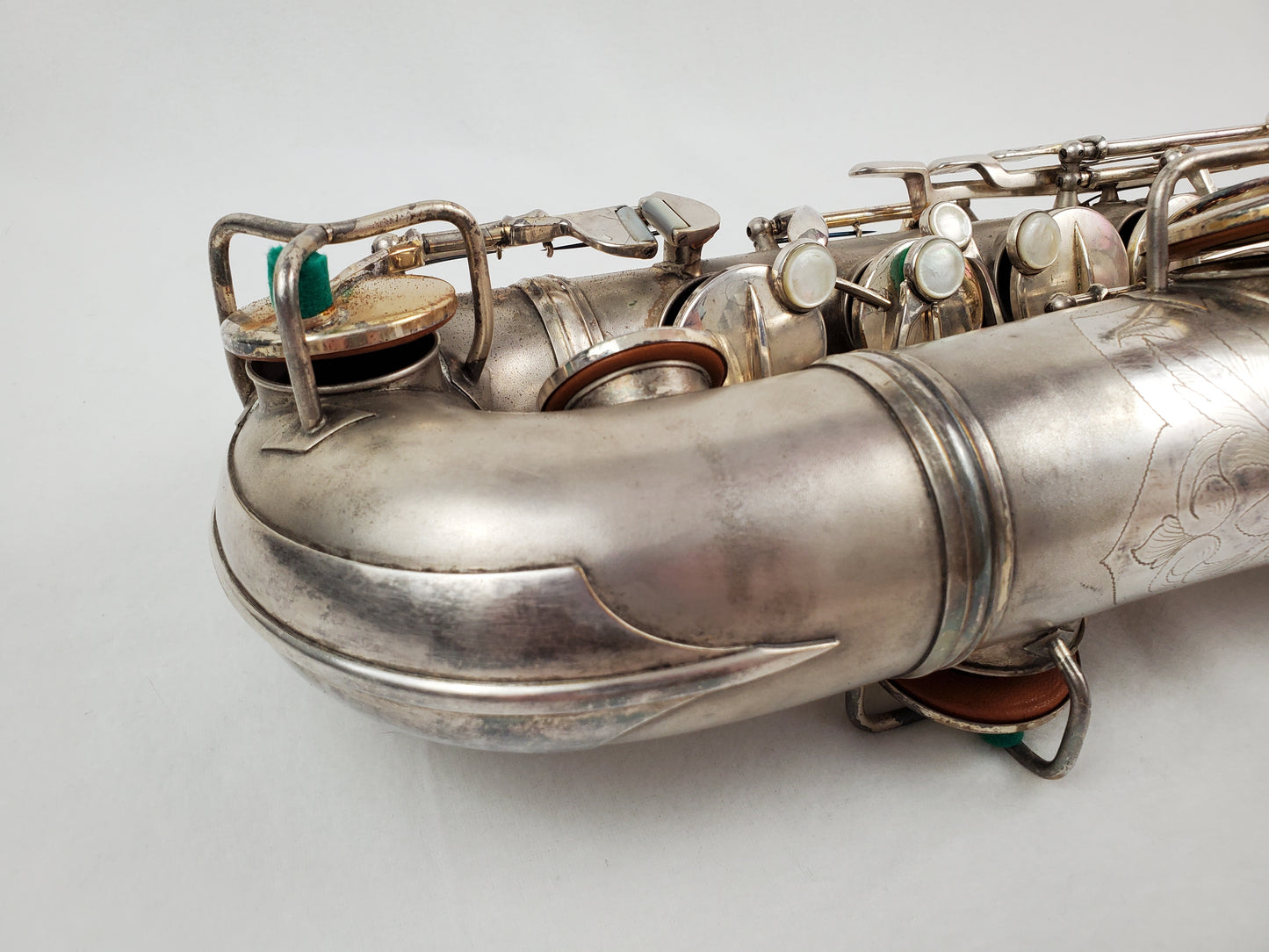 Conn C Melody Saxophone 224xxx - Silver Plated w Gold Wash Bell