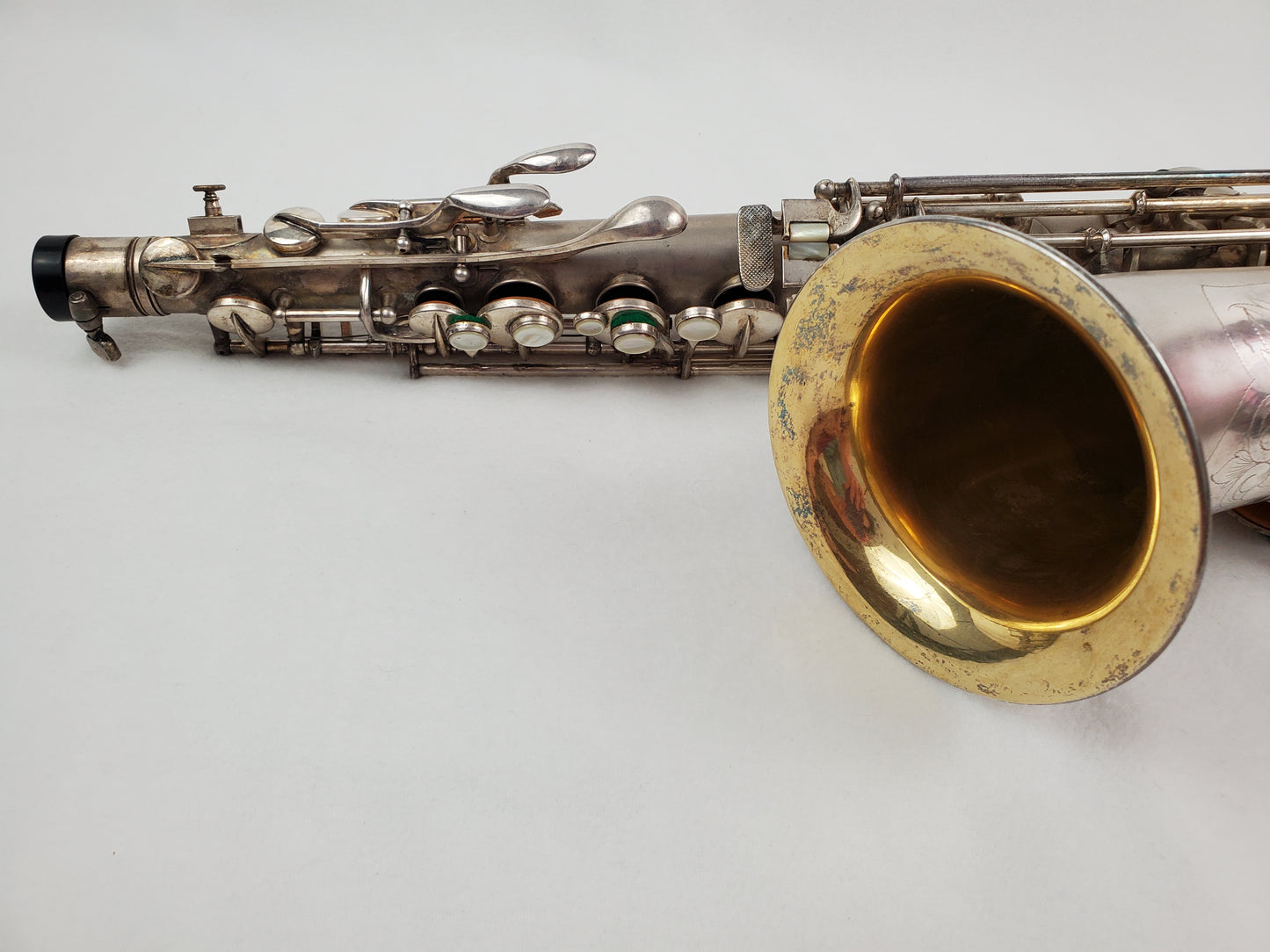 Conn C Melody Saxophone 224xxx - Silver Plated w Gold Wash Bell