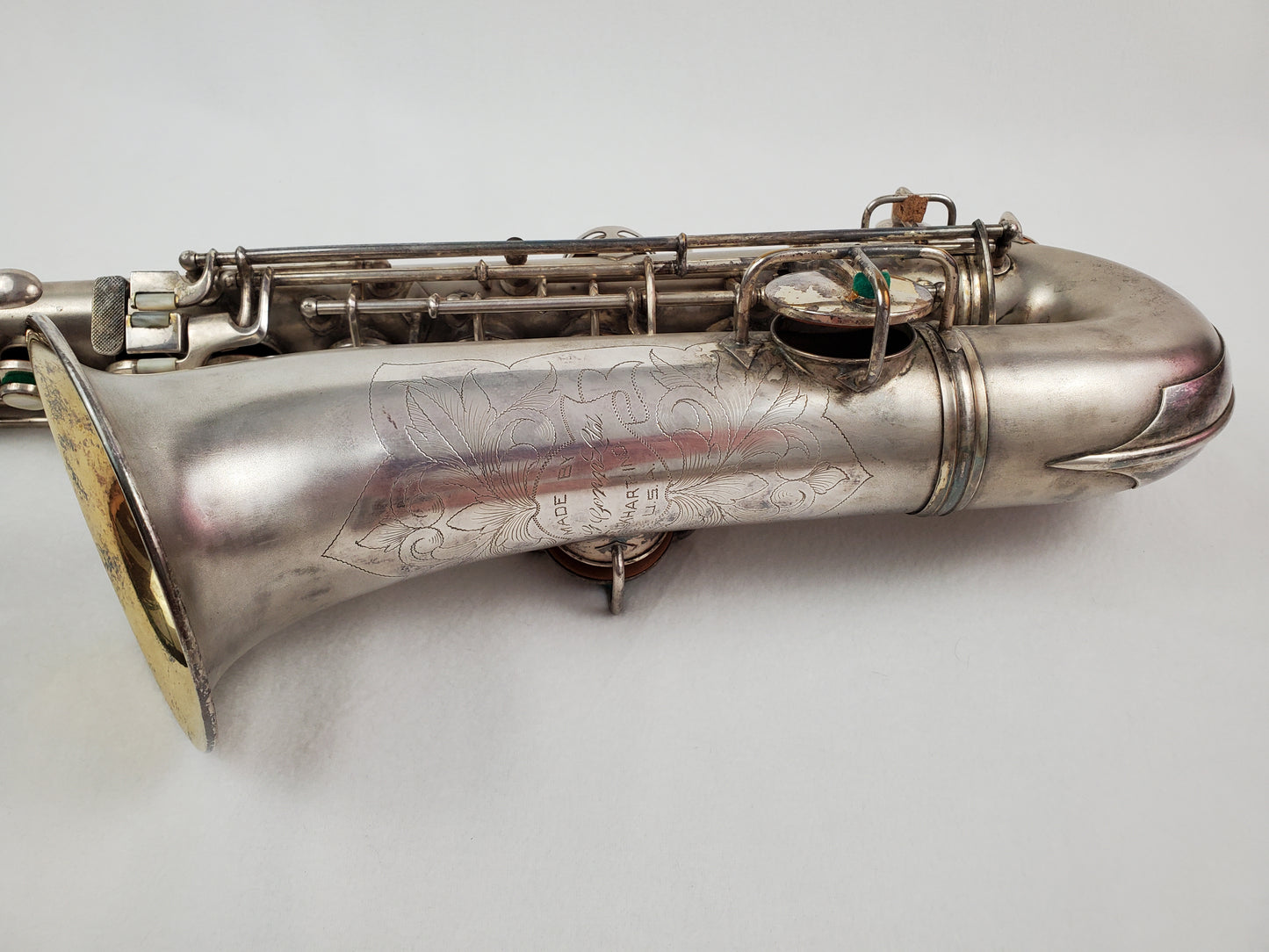 Conn C Melody Saxophone 224xxx - Silver Plated w Gold Wash Bell