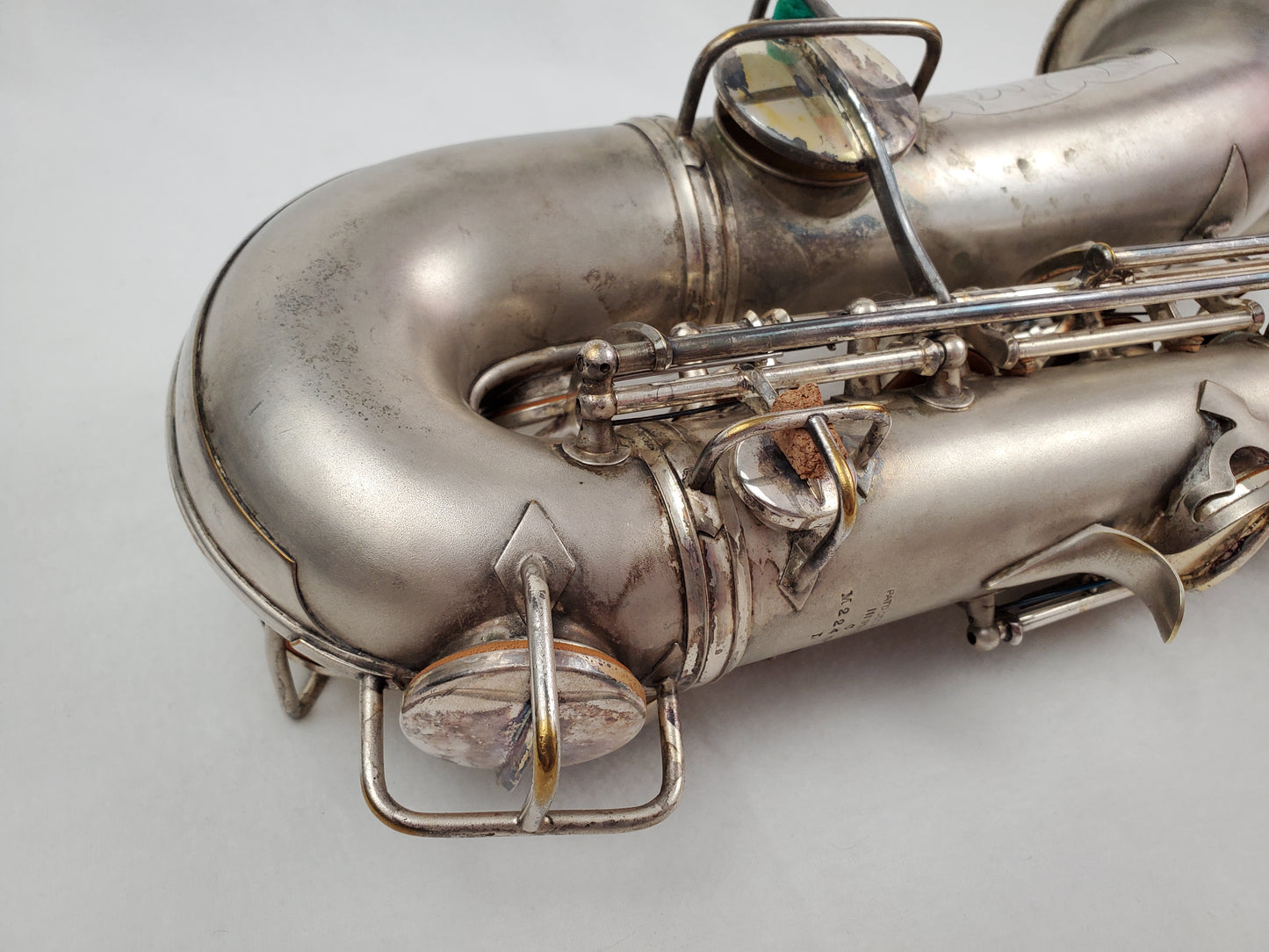 Conn C Melody Saxophone 224xxx - Silver Plated w Gold Wash Bell