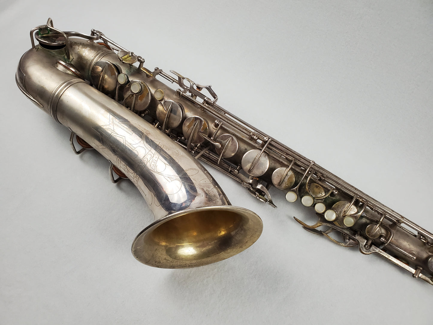 Conn 10M Tenor Saxophone 274xxx - Silver Plated w Gold Wash Bell