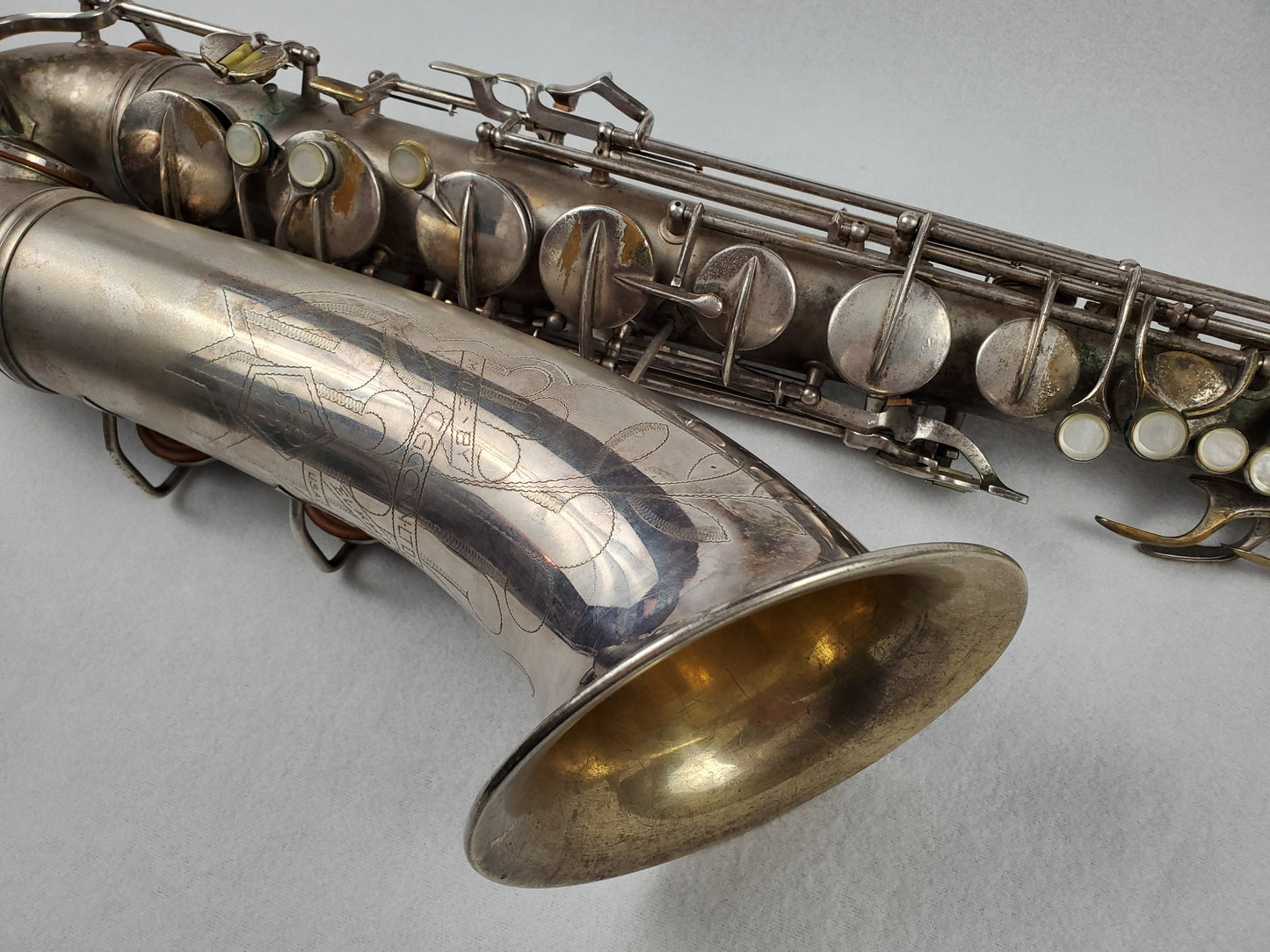 Conn 10M Tenor Saxophone 274xxx - Silver Plated w Gold Wash Bell