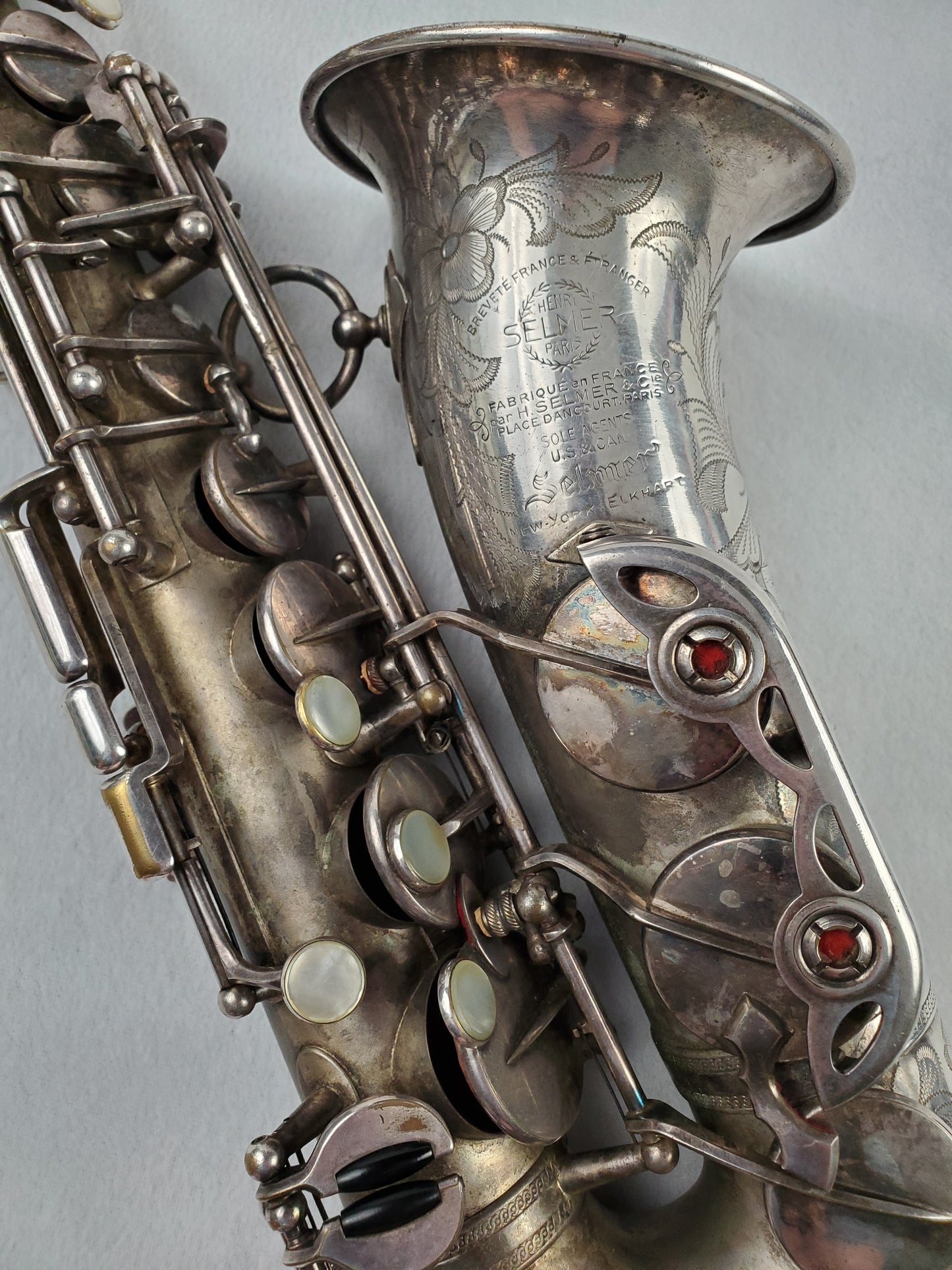 Selmer Balanced Action BA Alto Saxophone 22xxx - Satin Silver Plated w Gold Wash Bell