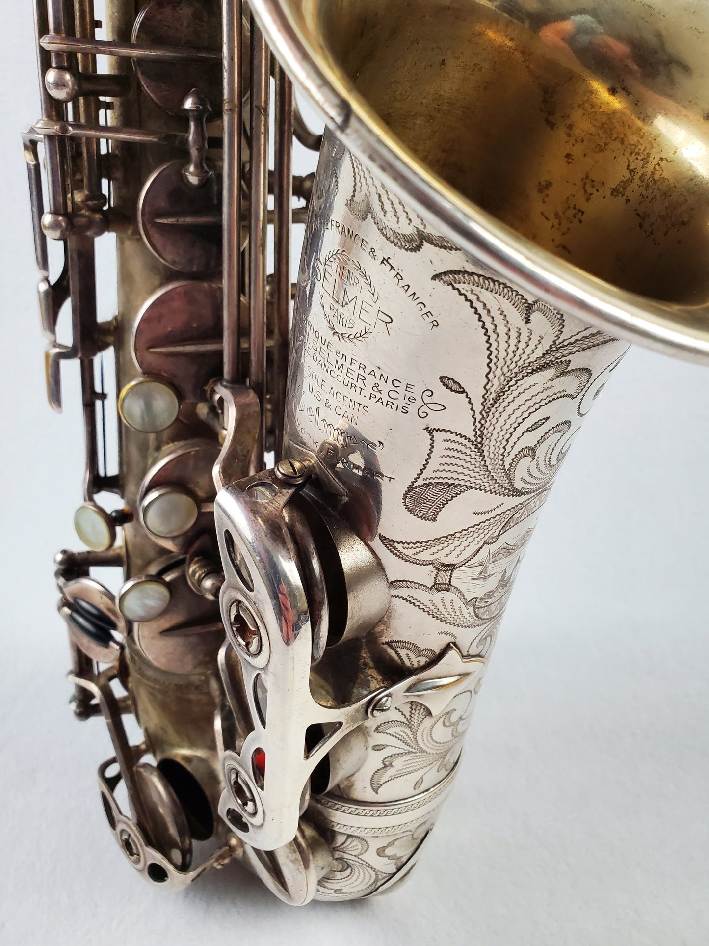 Selmer Balanced Action BA Alto Saxophone 22xxx - Satin Silver Plated w Gold Wash Bell
