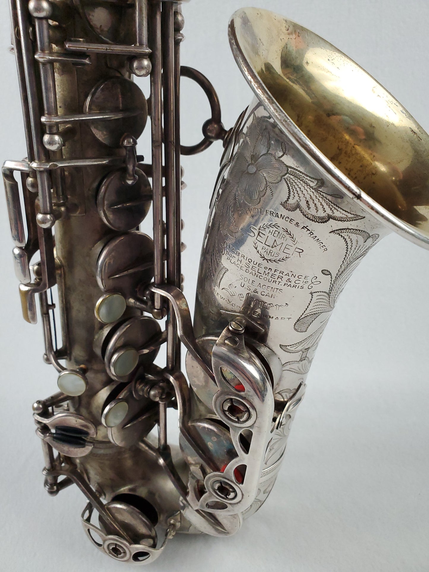 Selmer Balanced Action BA Alto Saxophone 22xxx - Satin Silver Plated w Gold Wash Bell