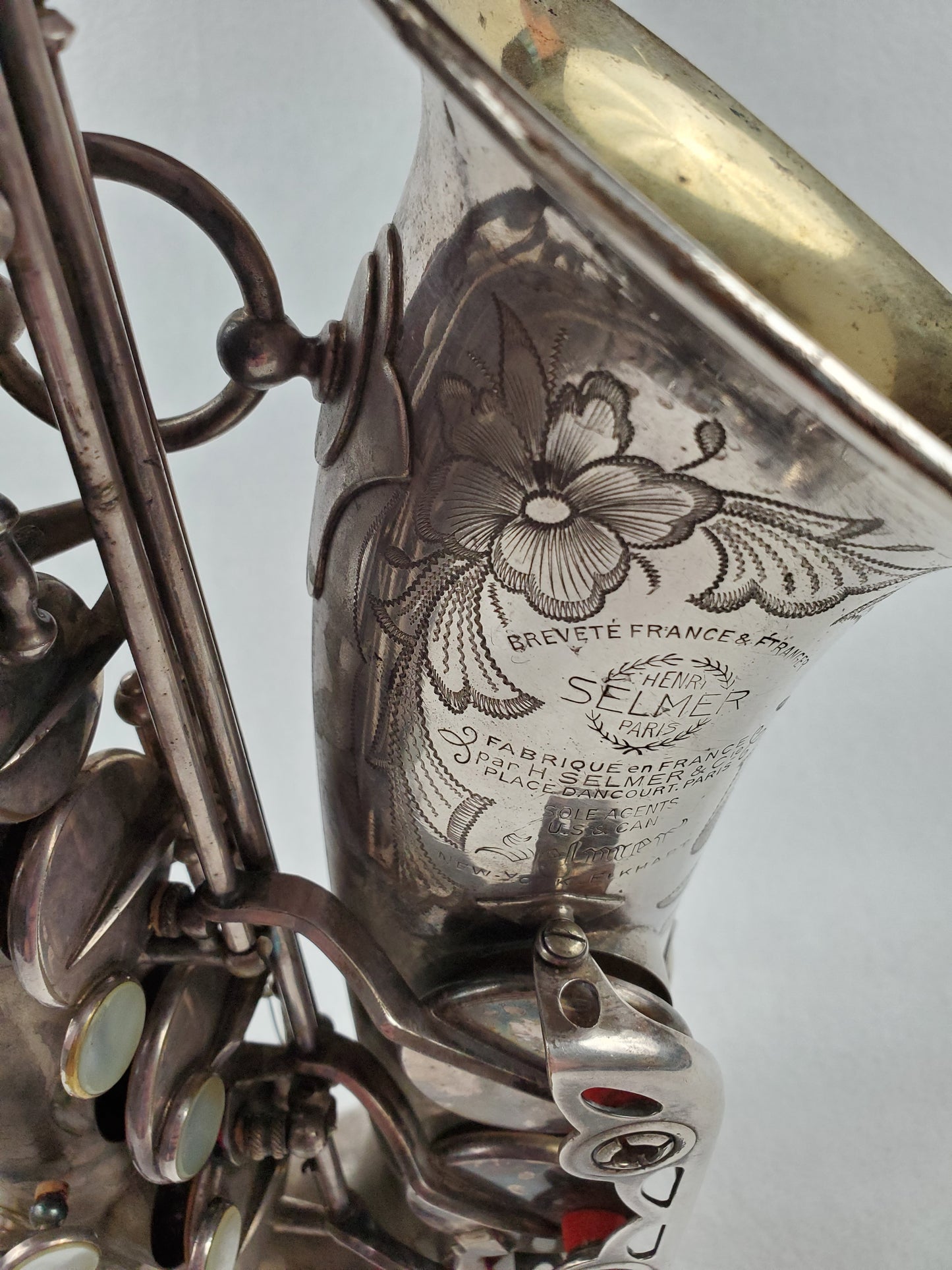 Selmer Balanced Action BA Alto Saxophone 22xxx - Satin Silver Plated w Gold Wash Bell