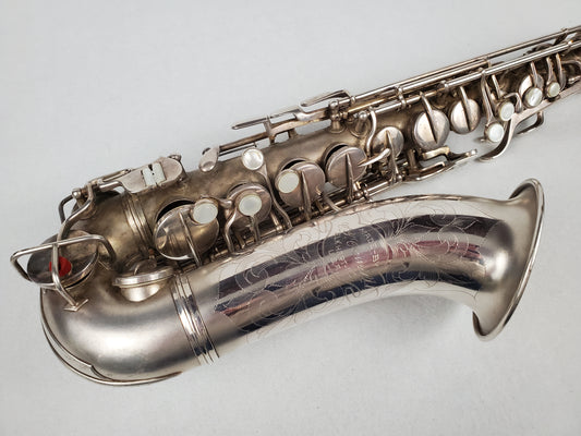 Conn F Mezzo Soprano Saxophone 213xxx - Silver Plated w Gold Wash Bell