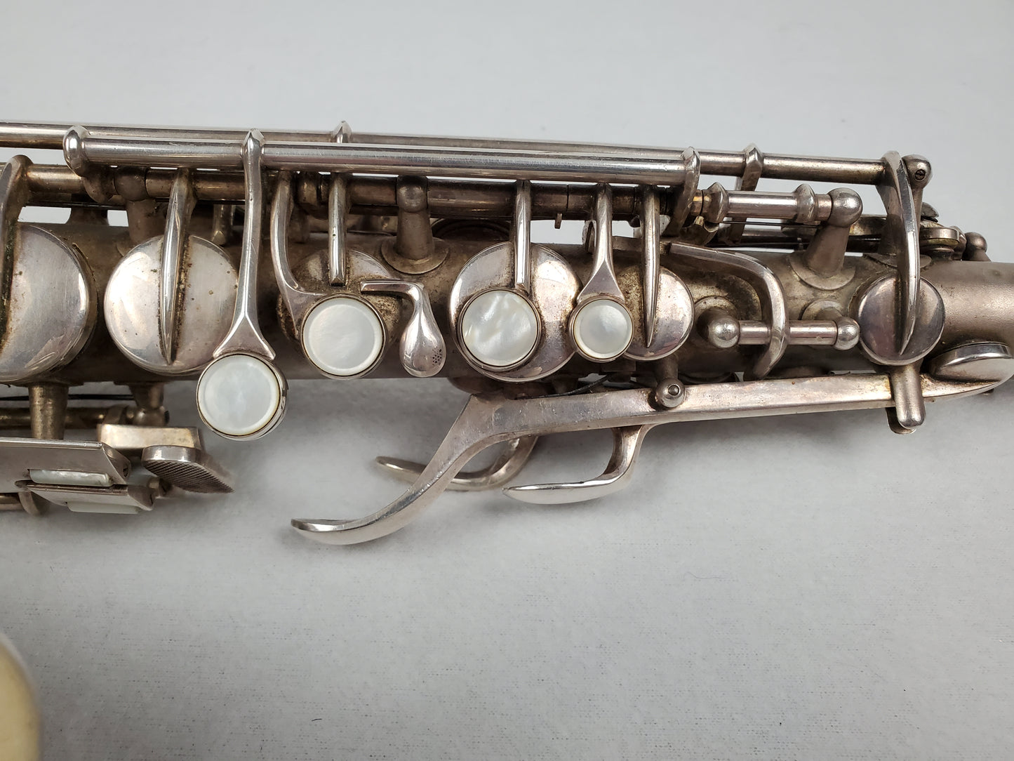 Conn F Mezzo Soprano Saxophone 213xxx - Silver Plated w Gold Wash Bell