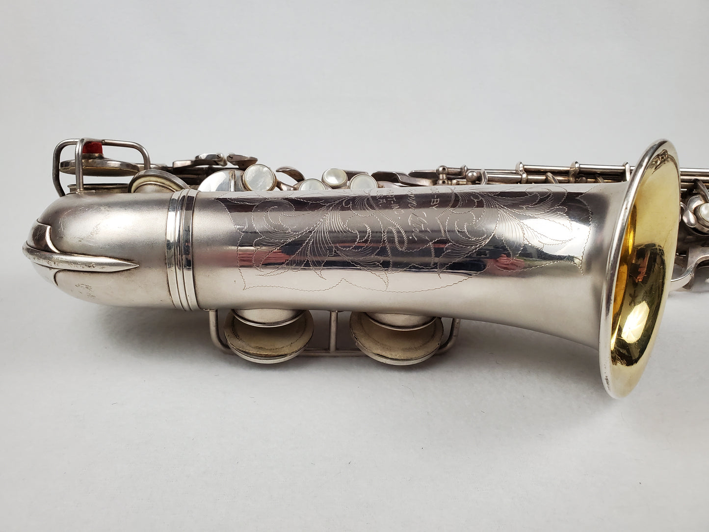 Conn F Mezzo Soprano Saxophone 213xxx - Silver Plated w Gold Wash Bell