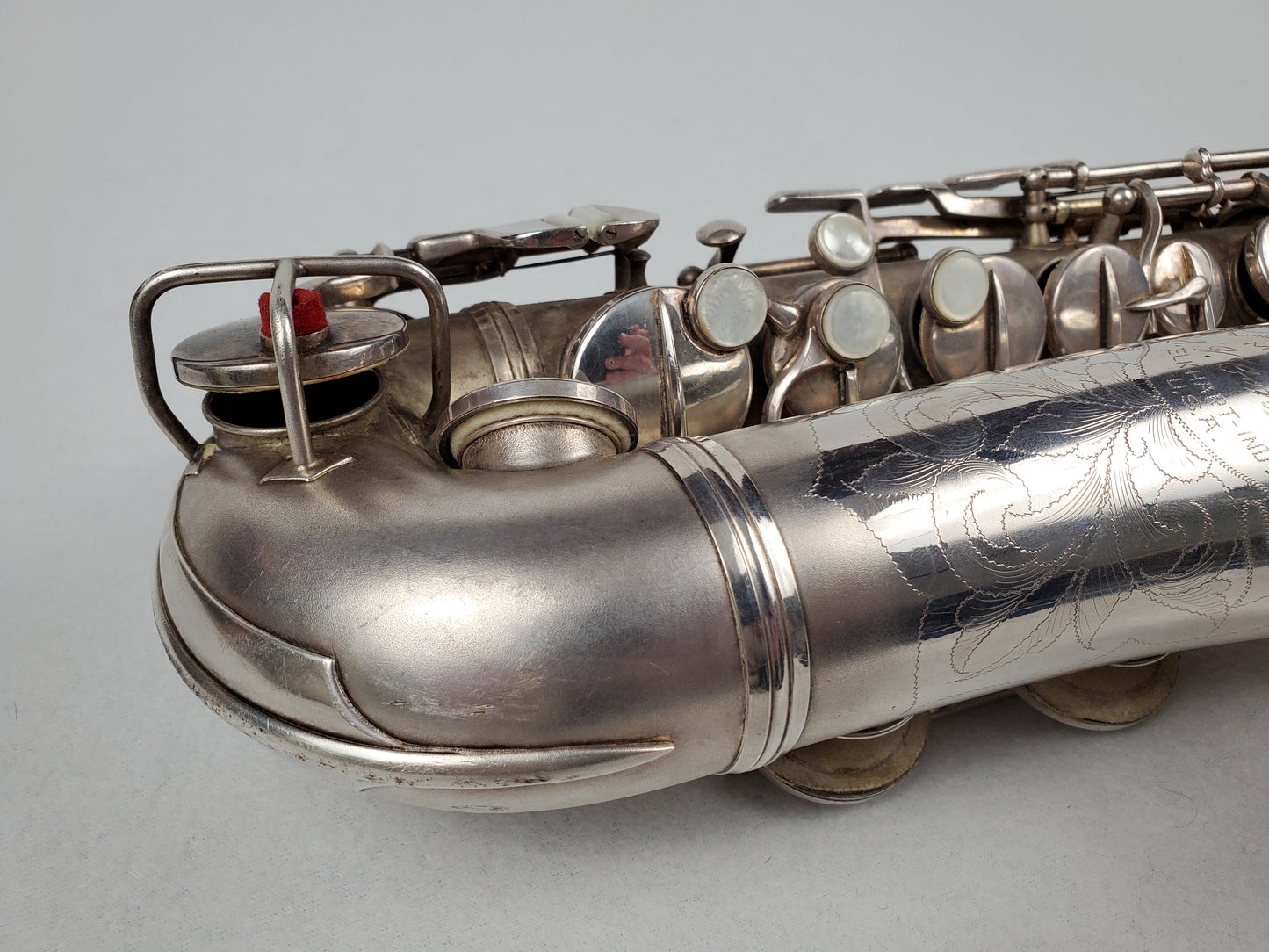 Conn F Mezzo Soprano Saxophone 213xxx - Silver Plated w Gold Wash Bell