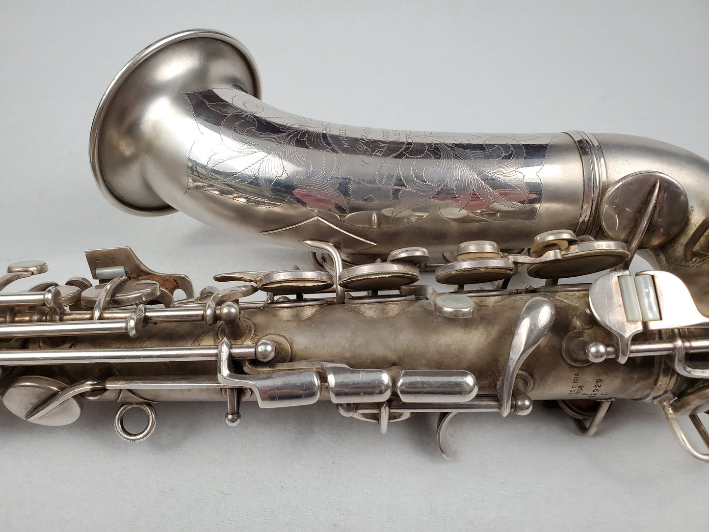 Conn F Mezzo Soprano Saxophone 213xxx - Silver Plated w Gold Wash Bell