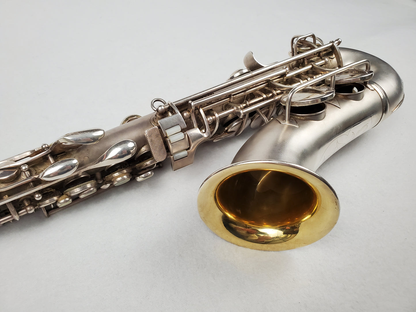 Conn F Mezzo Soprano Saxophone 213xxx - Silver Plated w Gold Wash Bell