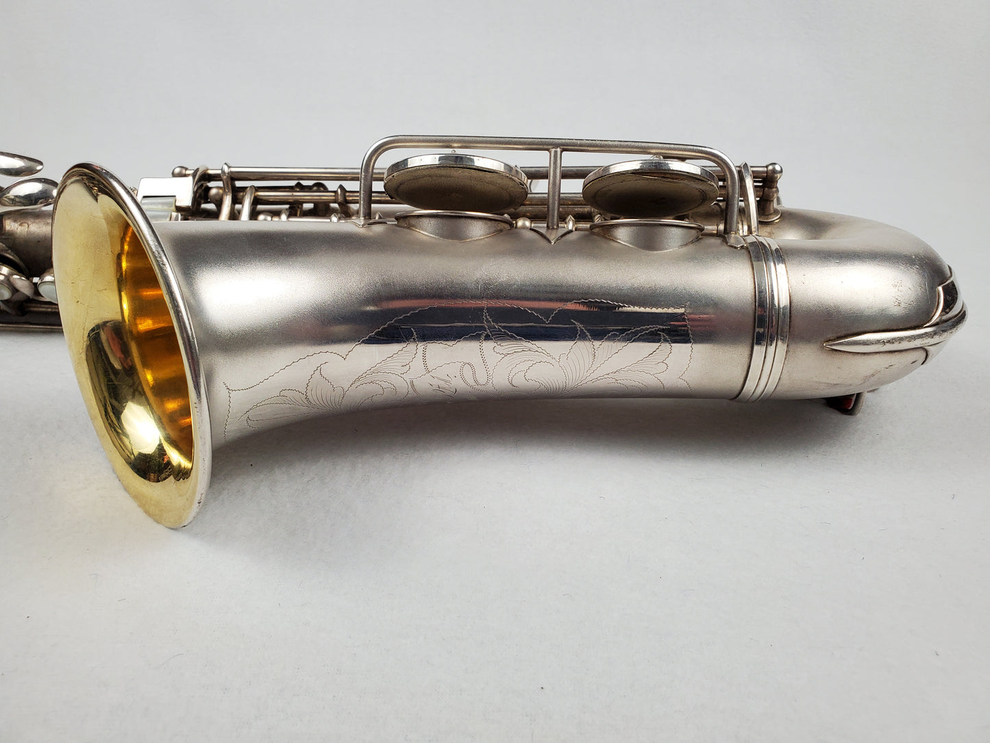 Conn F Mezzo Soprano Saxophone 213xxx - Silver Plated w Gold Wash Bell