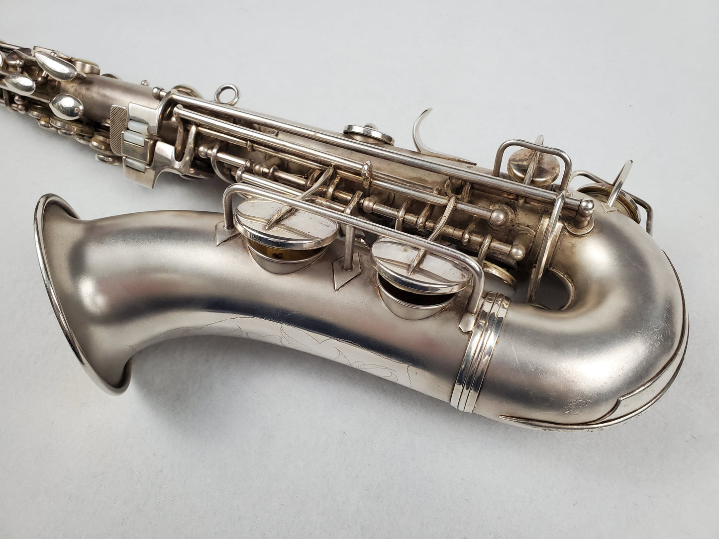 Conn F Mezzo Soprano Saxophone 213xxx - Silver Plated w Gold Wash Bell