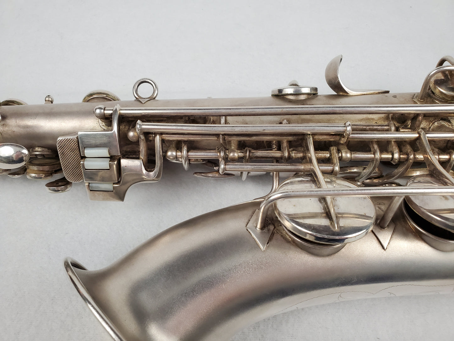 Conn F Mezzo Soprano Saxophone 213xxx - Silver Plated w Gold Wash Bell