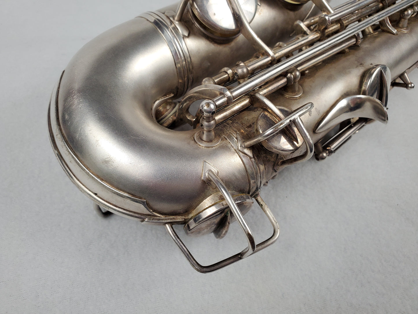 Conn F Mezzo Soprano Saxophone 213xxx - Silver Plated w Gold Wash Bell